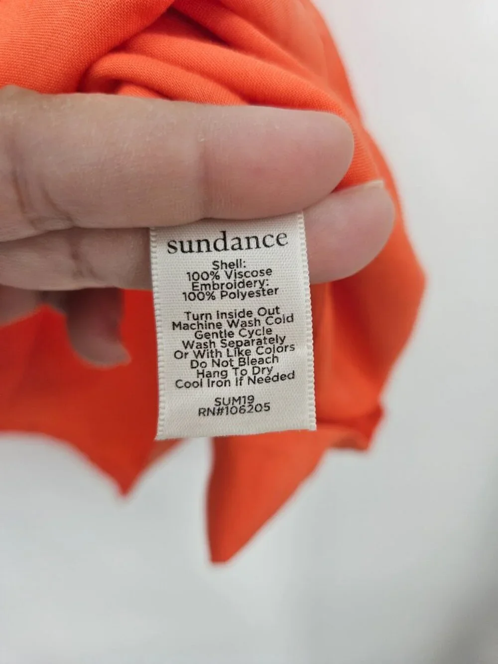 Sundance Mosaic Embroidered Tank Top Orange & Blue Women's Size M Hippie Summer